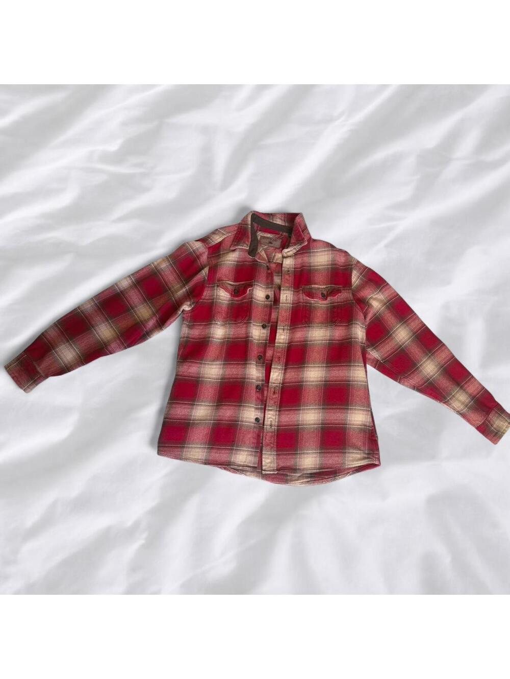 Orvis red plaid flannel shirt